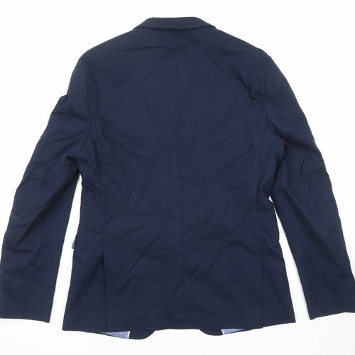 Sonny Bono Mens Blue Cotton Jacket Suit Jacket Size 50 Regular