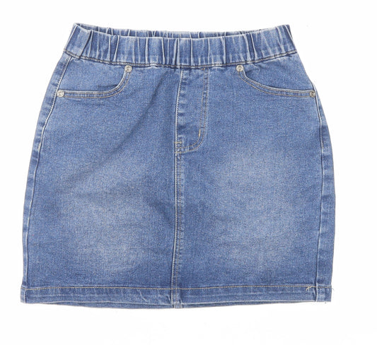 Voir Jeans Womens Blue Cotton Mini Skirt Size S