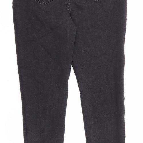 Papaya Womens Black Cotton Jegging Jeans Size 14 L26 in Regular