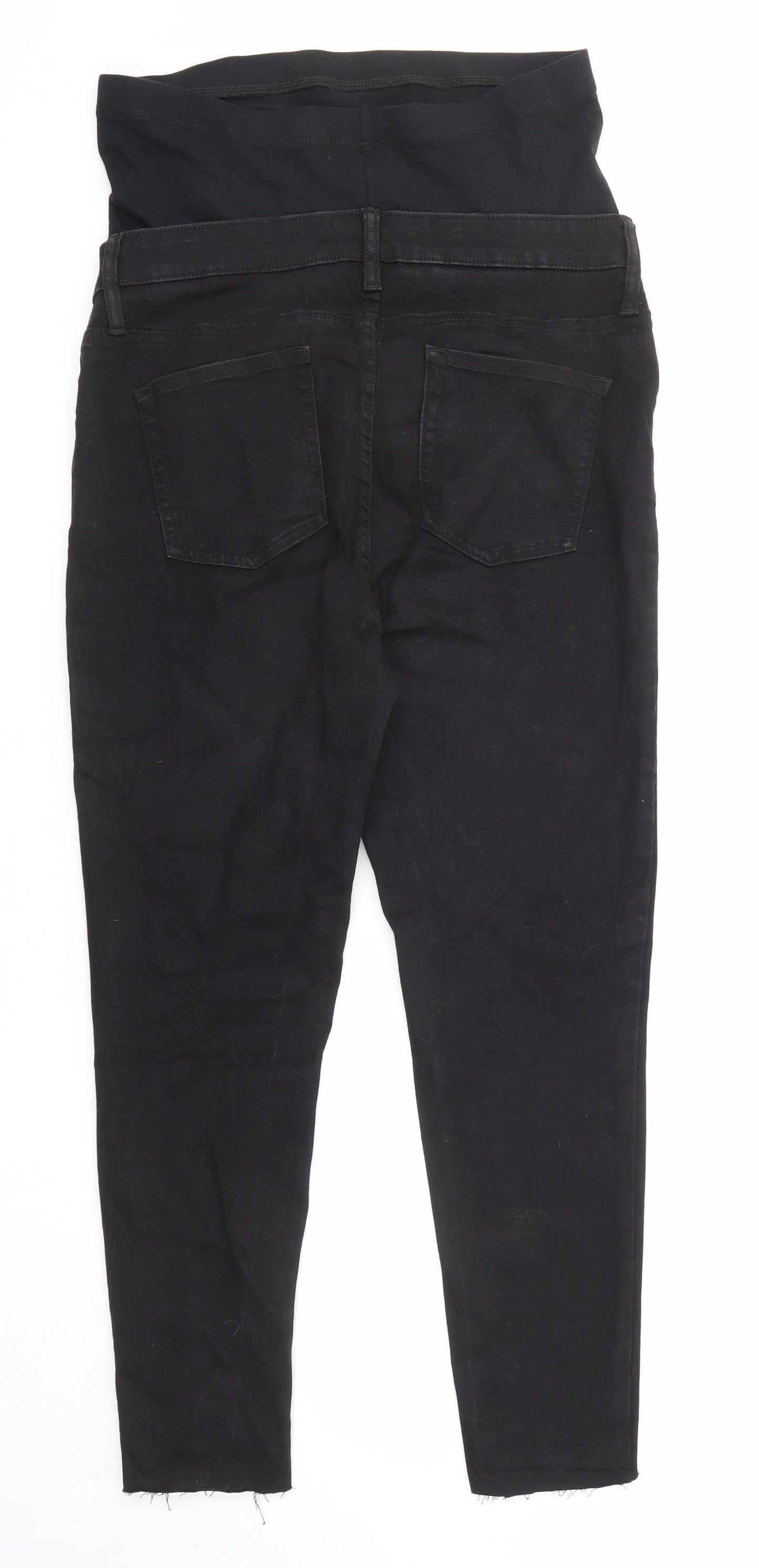 ASOS Womens Black Cotton Skinny Jeans Size 14 L26 in Regular Zip
