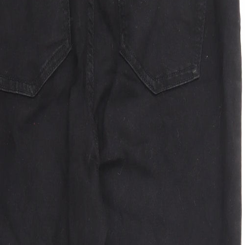 ASOS Womens Black Cotton Skinny Jeans Size 14 L26 in Regular Zip