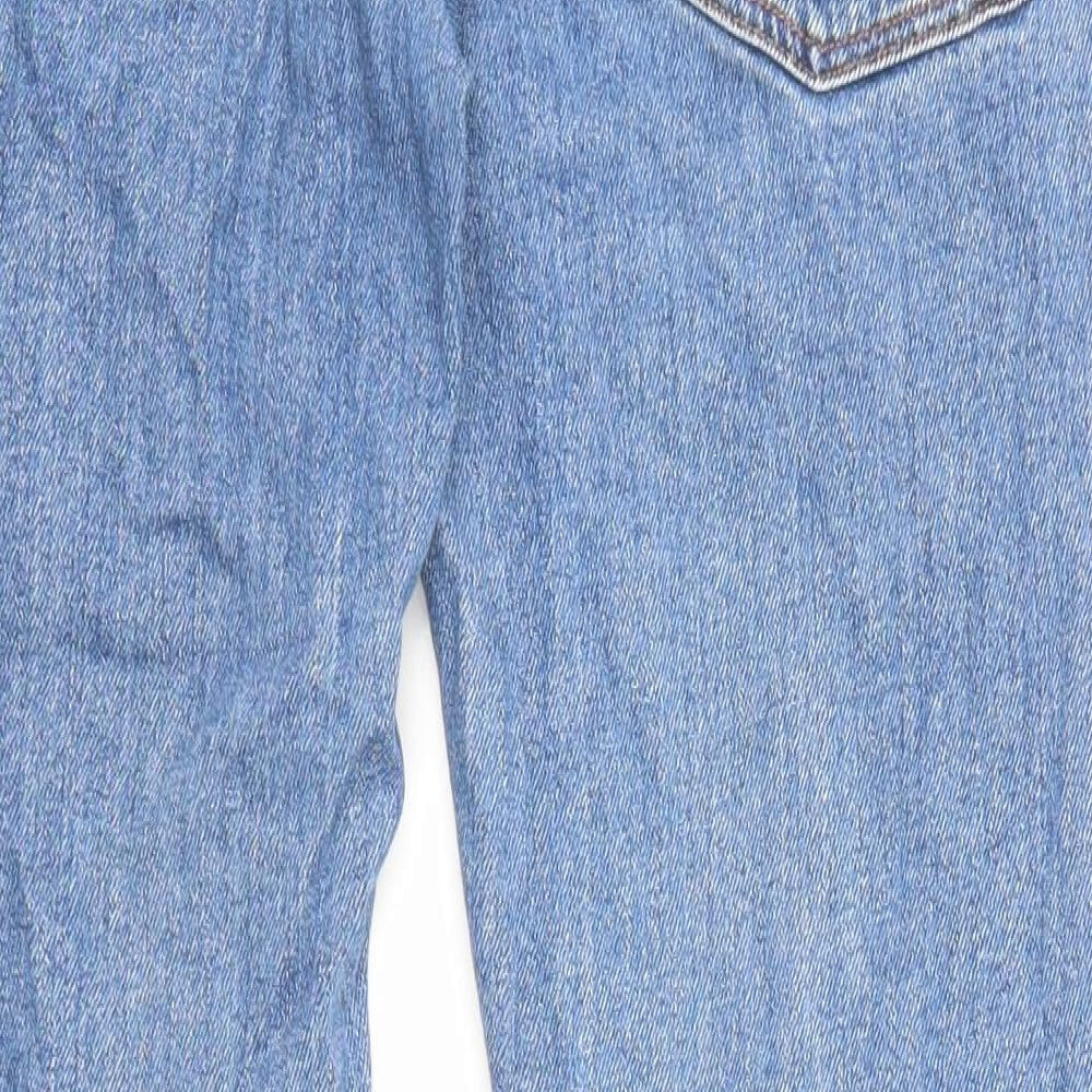 ASOS Mens Blue Cotton Straight Jeans Size 28 in L30 in Regular Zip