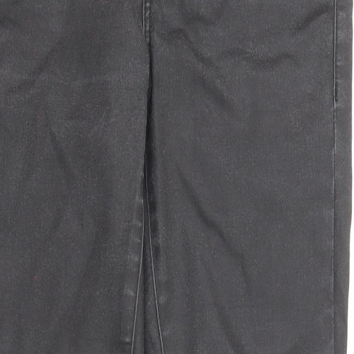 Topshop Womens Black Cotton Skinny Jeans Size 28 in L30 in Regular Zip