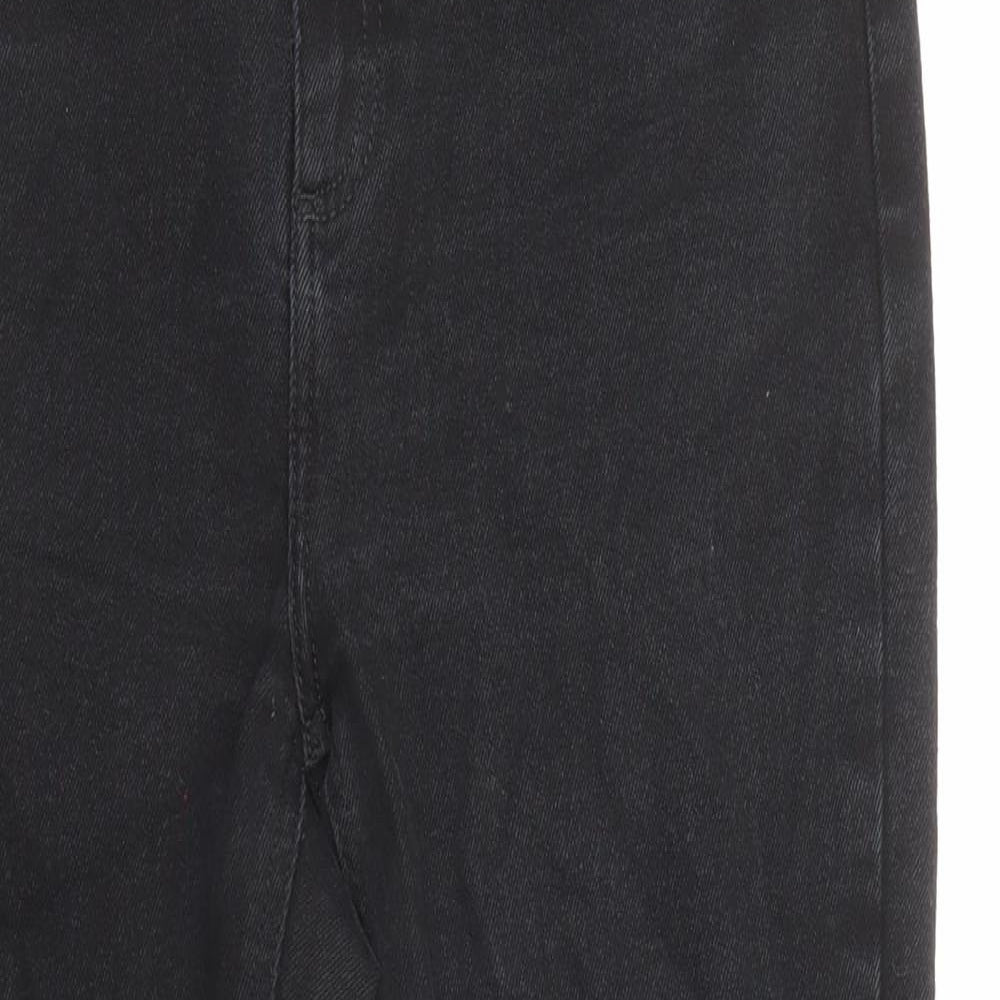 New Look Womens Black Cotton Skinny Jeans Size 12 L25 in Regular Zip