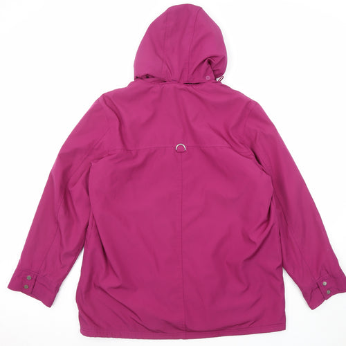 Roman Womens Purple Rain Coat Coat Size L Zip