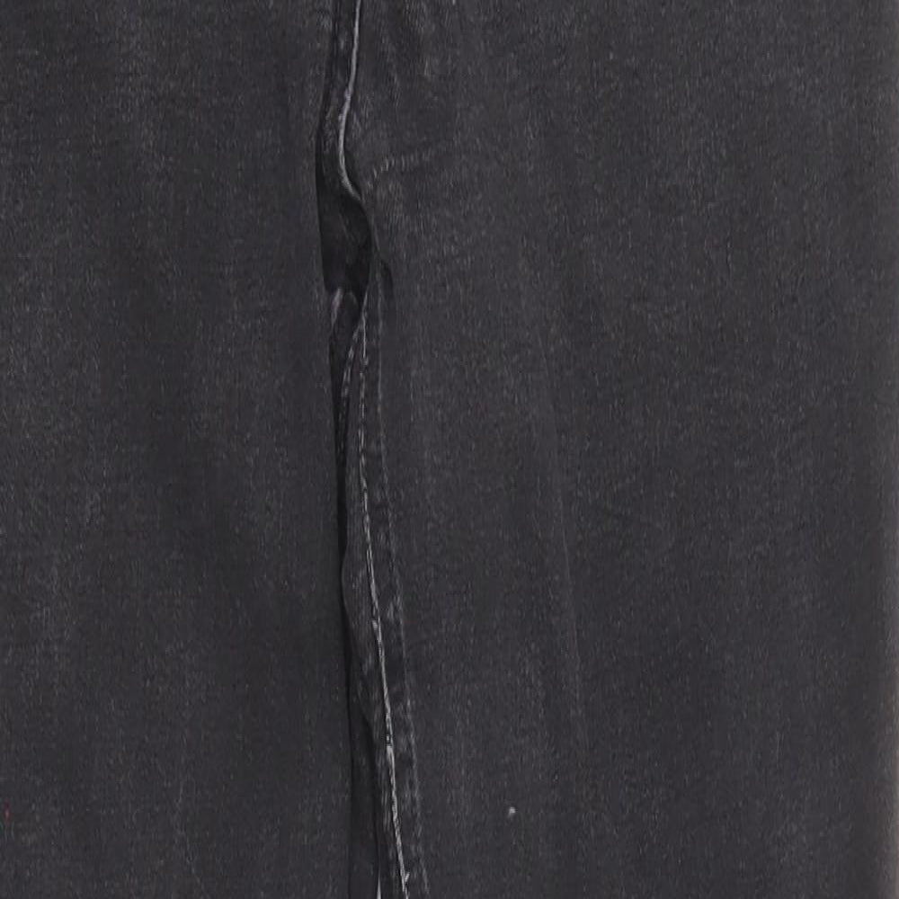 Matalan Womens Black Cotton Skinny Jeans Size 12 L26 in Regular Zip