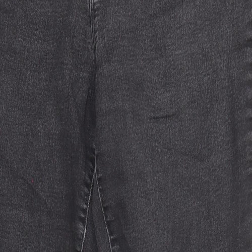 Dorothy Perkins Womens Black Cotton Skinny Jeans Size 14 L27 in Regular Zip