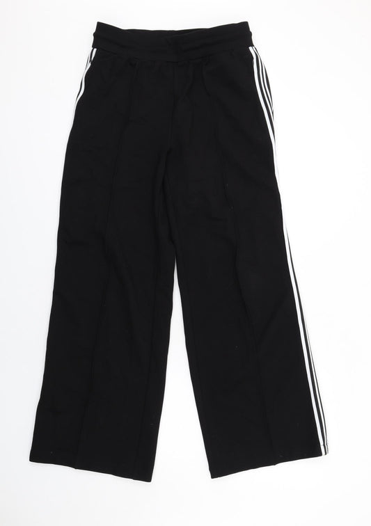 Marks and Spencer Womens Black Viscose Jogger Trousers Size 12 L31 in Regular Drawstring