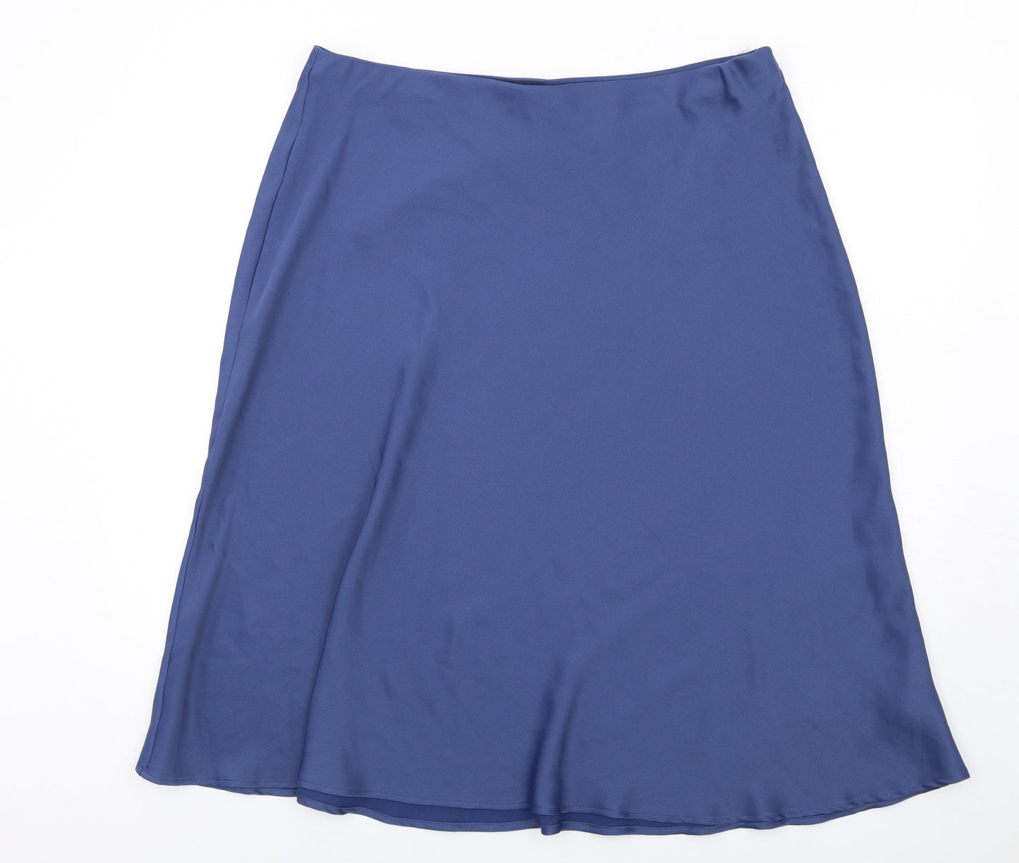 Marks and Spencer Womens Blue Polyester Swing Skirt Size 18