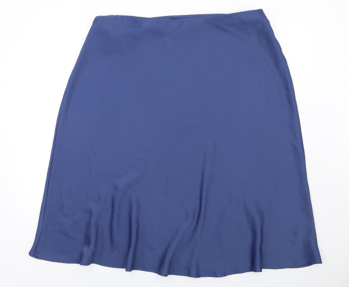 Marks and Spencer Womens Blue Polyester Swing Skirt Size 18