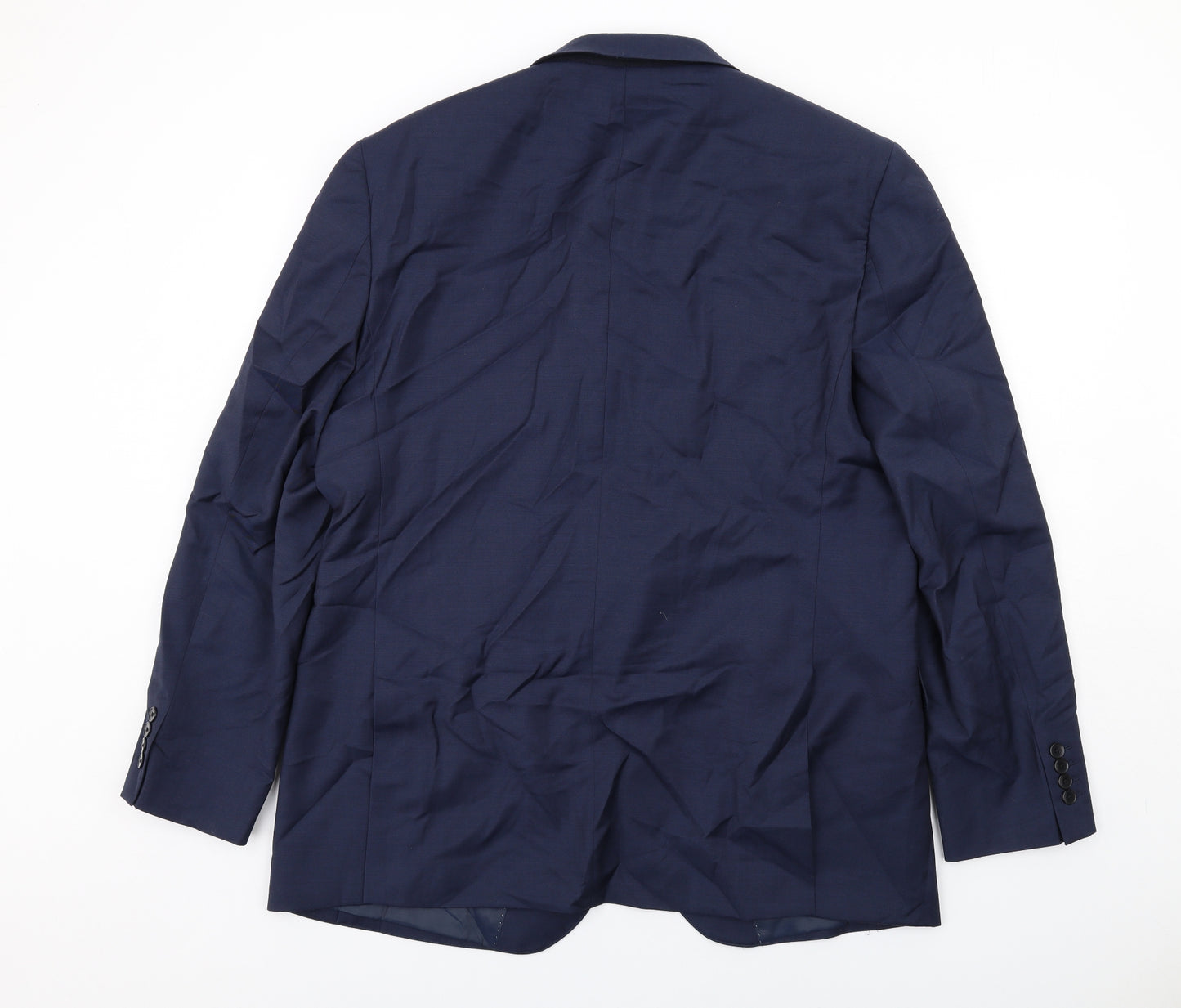 Marks and Spencer Mens Blue Wool Jacket Suit Jacket Size 46 Regular