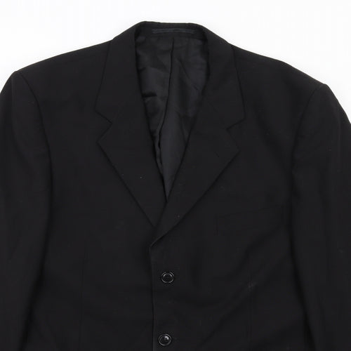 Copperstone Mens Black Polyester Jacket Suit Jacket Size 42 Regular