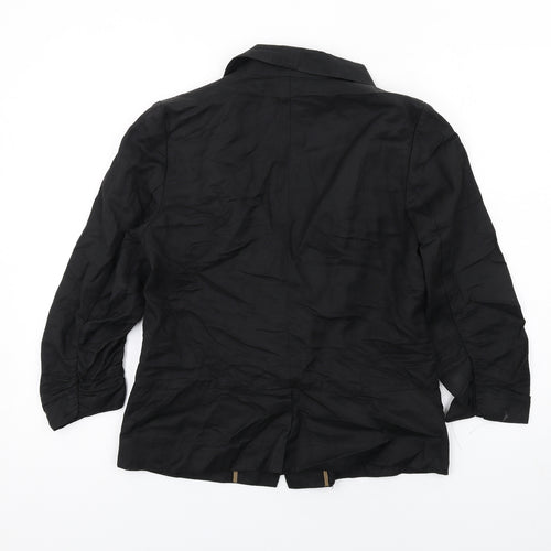 NEXT Womens Black Jacket Blazer Size 12 Button