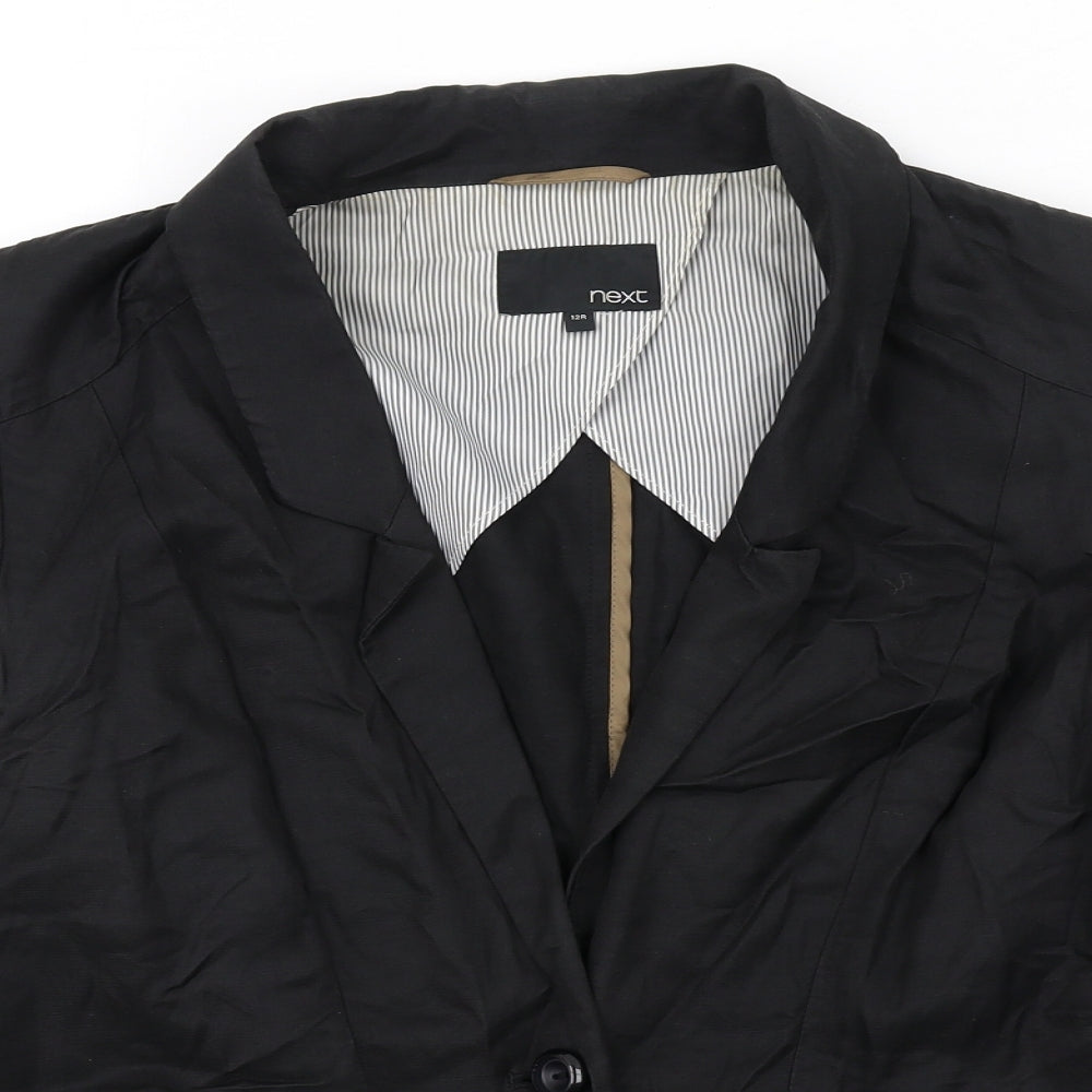 NEXT Womens Black Jacket Blazer Size 12 Button
