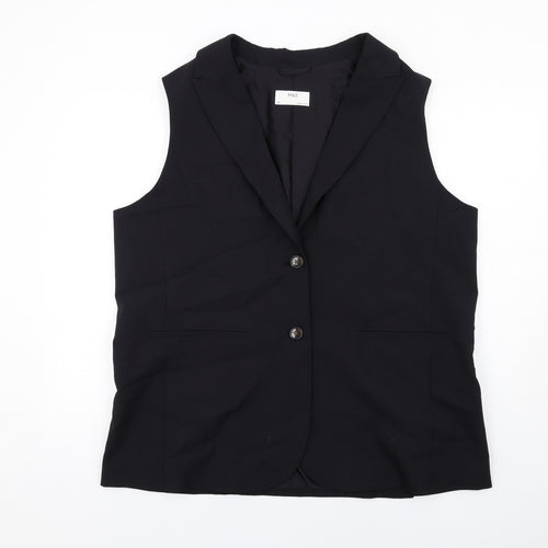 Marks and Spencer Womens Black Jacket Waistcoat Size 20 Button