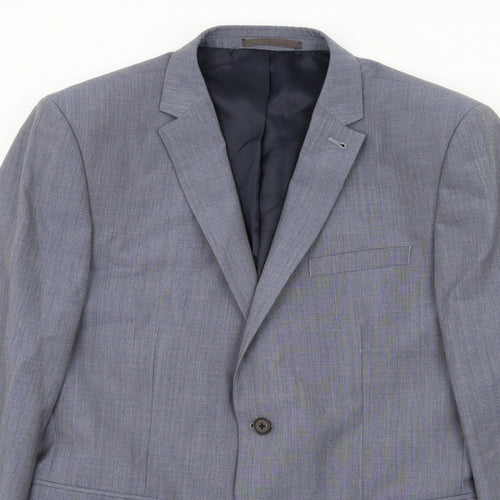 NEXT Mens Blue Wool Jacket Suit Jacket Size 42 Regular