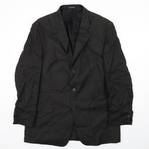Pierre Balmain Mens Black Wool Jacket Suit Jacket Size 50 Regular