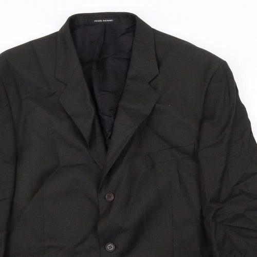 Pierre Balmain Mens Black Wool Jacket Suit Jacket Size 50 Regular