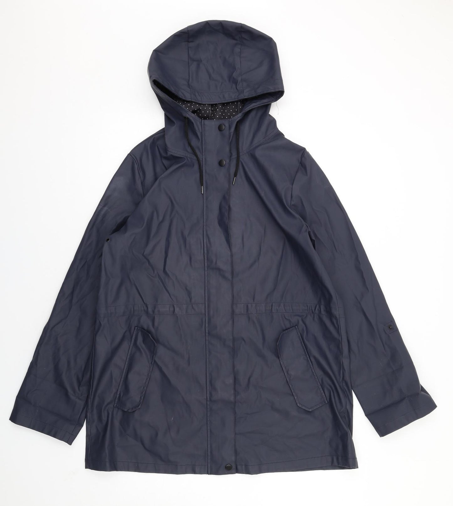 Dorothy Perkins Womens Blue Rain Coat Coat Size 14 Zip