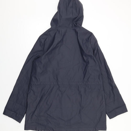 Dorothy Perkins Womens Blue Rain Coat Coat Size 14 Zip