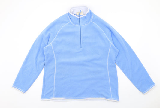 Mountain Warehouse Womens Blue Polyester Pullover Sweatshirt Size M Zip