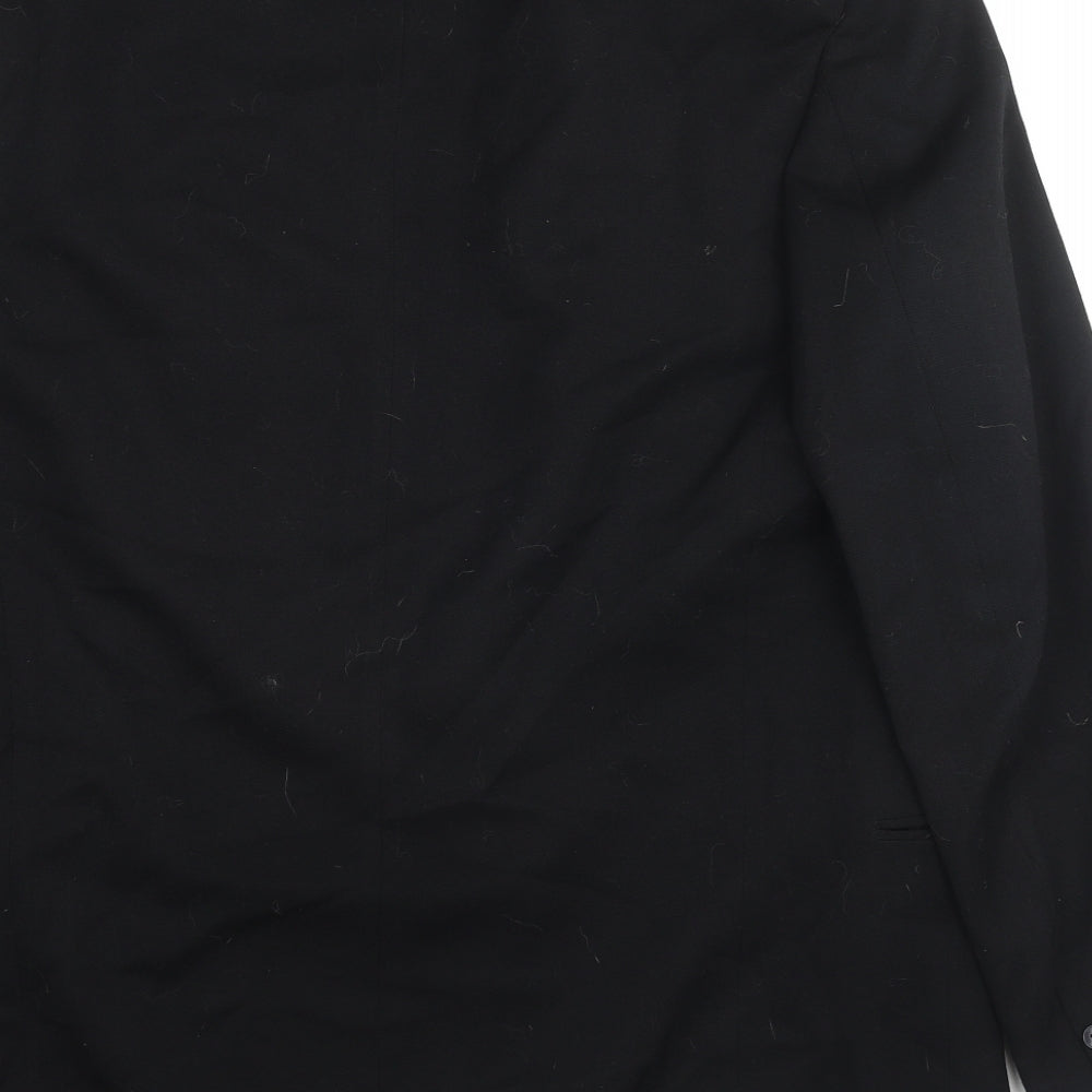 DAKS Mens Black Polyester Tuxedo Suit Jacket Size 40 Regular