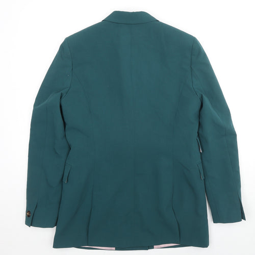 Topshop Womens Blue Polyester Jacket Blazer Size 12