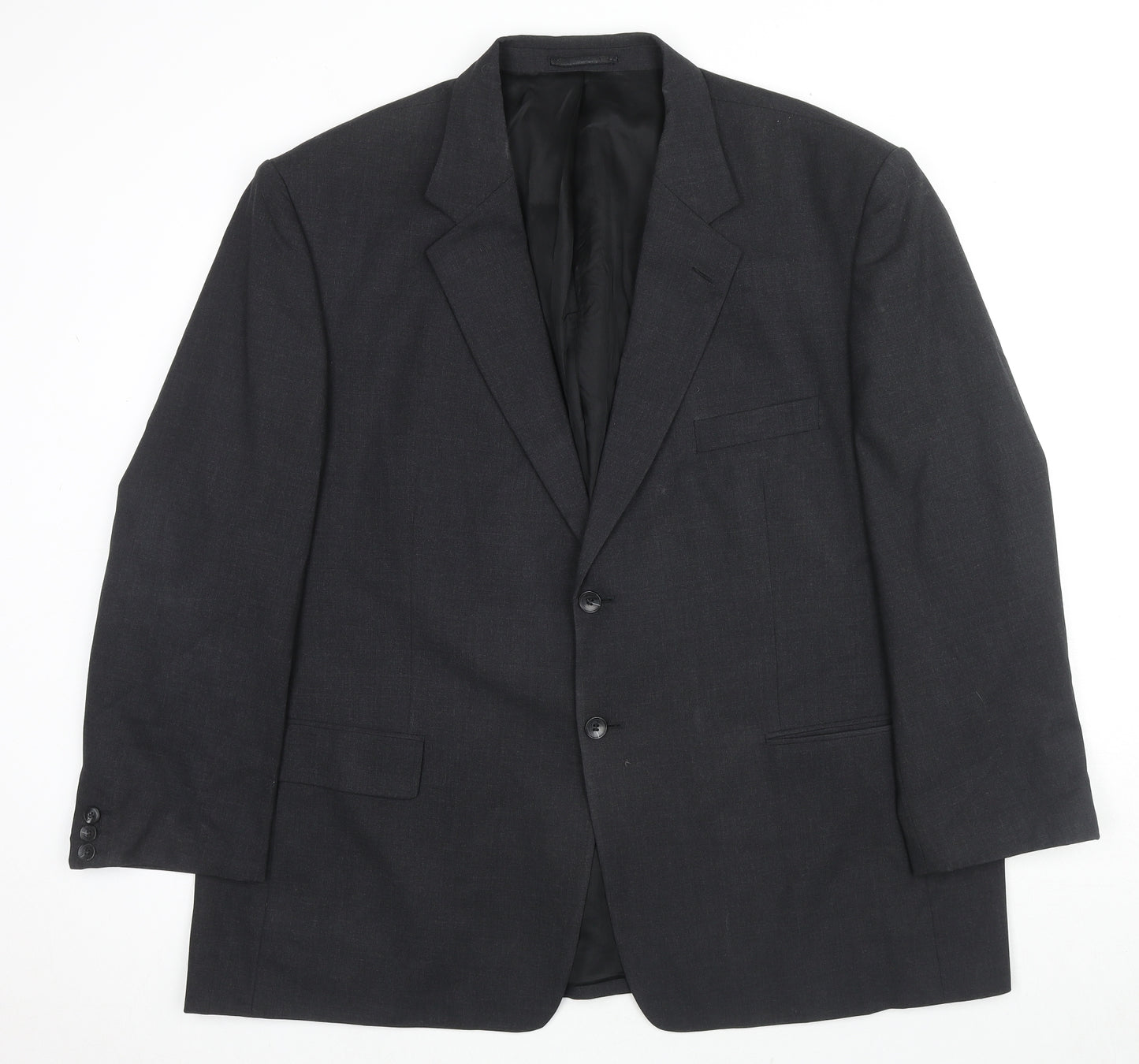 James Barry Mens Black Polyester Jacket Suit Jacket Size 48 Regular