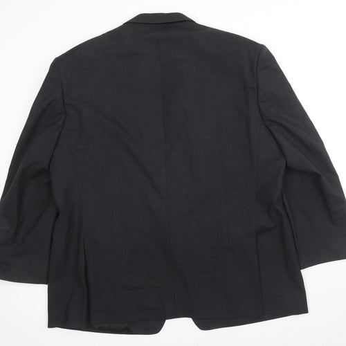 James Barry Mens Black Polyester Jacket Suit Jacket Size 48 Regular