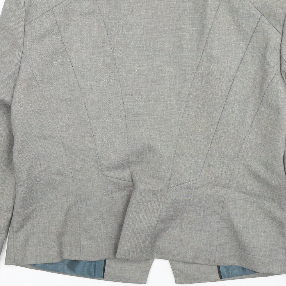 Marks and Spencer Womens Grey Polyester Jacket Blazer Size 12