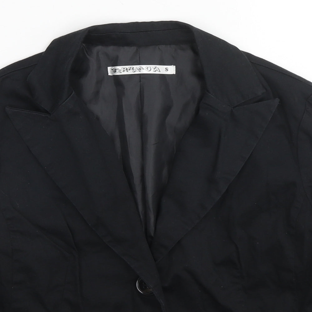 Terranova Womens Black Jacket Blazer Size S Button