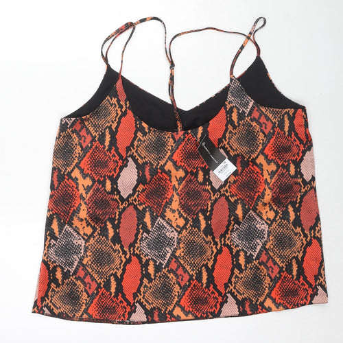 Dorothy Perkins Womens Multicoloured Animal Print Polyester Camisole Tank Size 16 Sweetheart - Snake Print