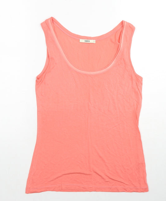 Oasis Womens Red Polyester Camisole Tank Size S Scoop Neck