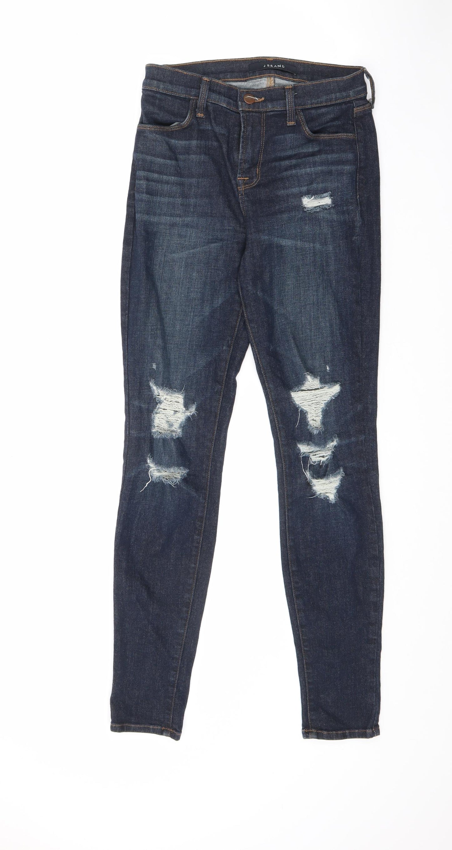 J Brand Womens Blue Cotton Skinny Jeans Size 26 in L29.5 in Regular Zip