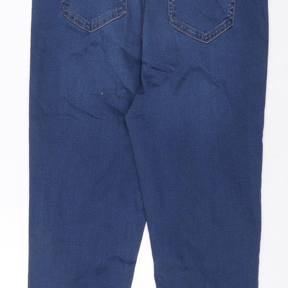 Marks and Spencer Womens Blue Cotton Jegging Jeans Size 14 L29.5 in Regular