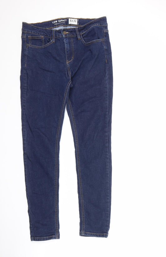 Bamboo Womens Blue Cotton Skinny Jeans Size 30 in L27.5 in Regular Zip