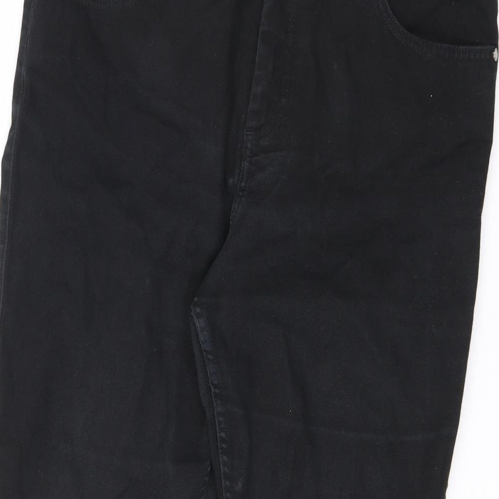 Jaeger Womens Black Cotton Skinny Jeans Size 14 L25.5 in Regular Zip