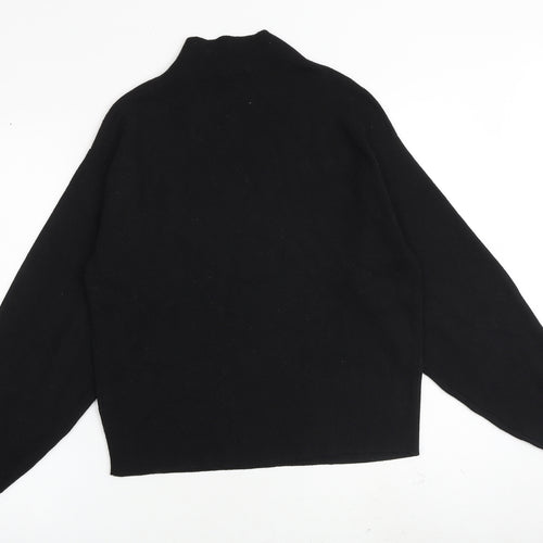 H&M Womens Black High Neck Polyester Pullover Jumper Size XS