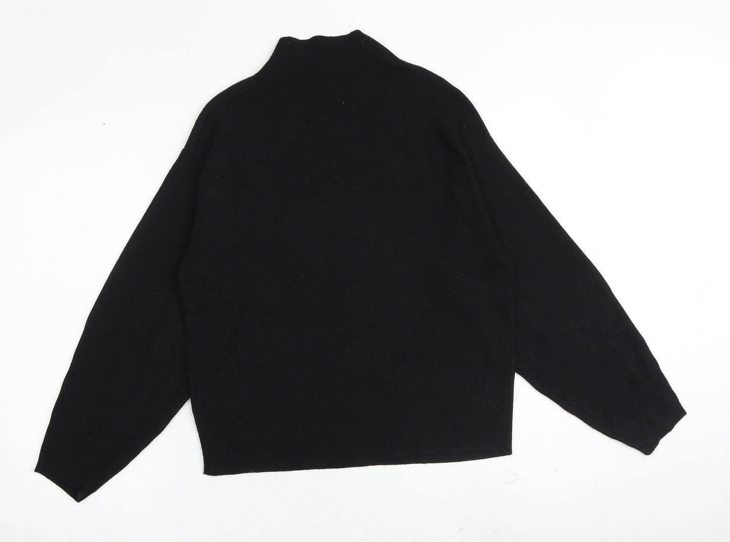 H&M Womens Black High Neck Polyester Pullover Jumper Size XS
