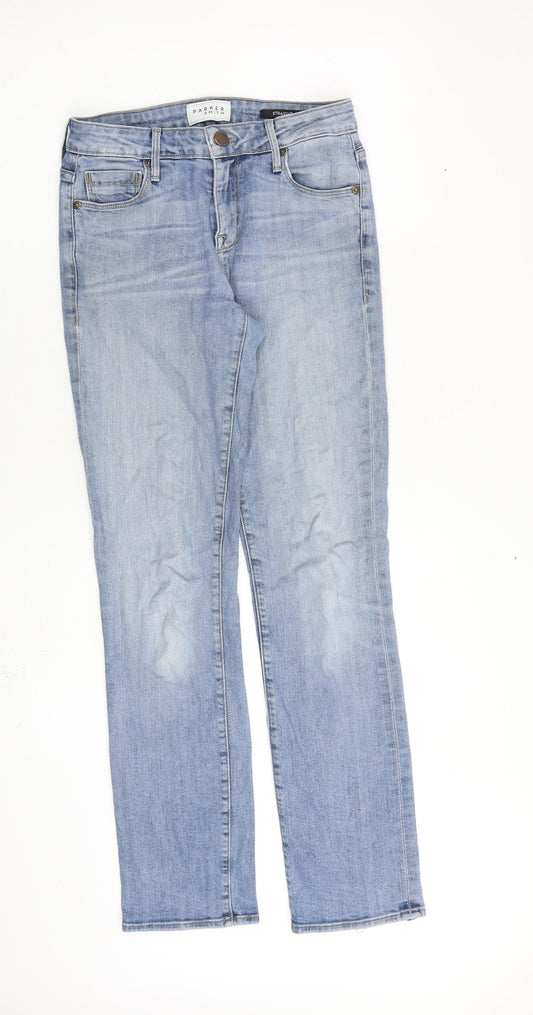 Parker Smith Womens Blue Cotton Straight Jeans Size 26 in L30 in Regular Zip