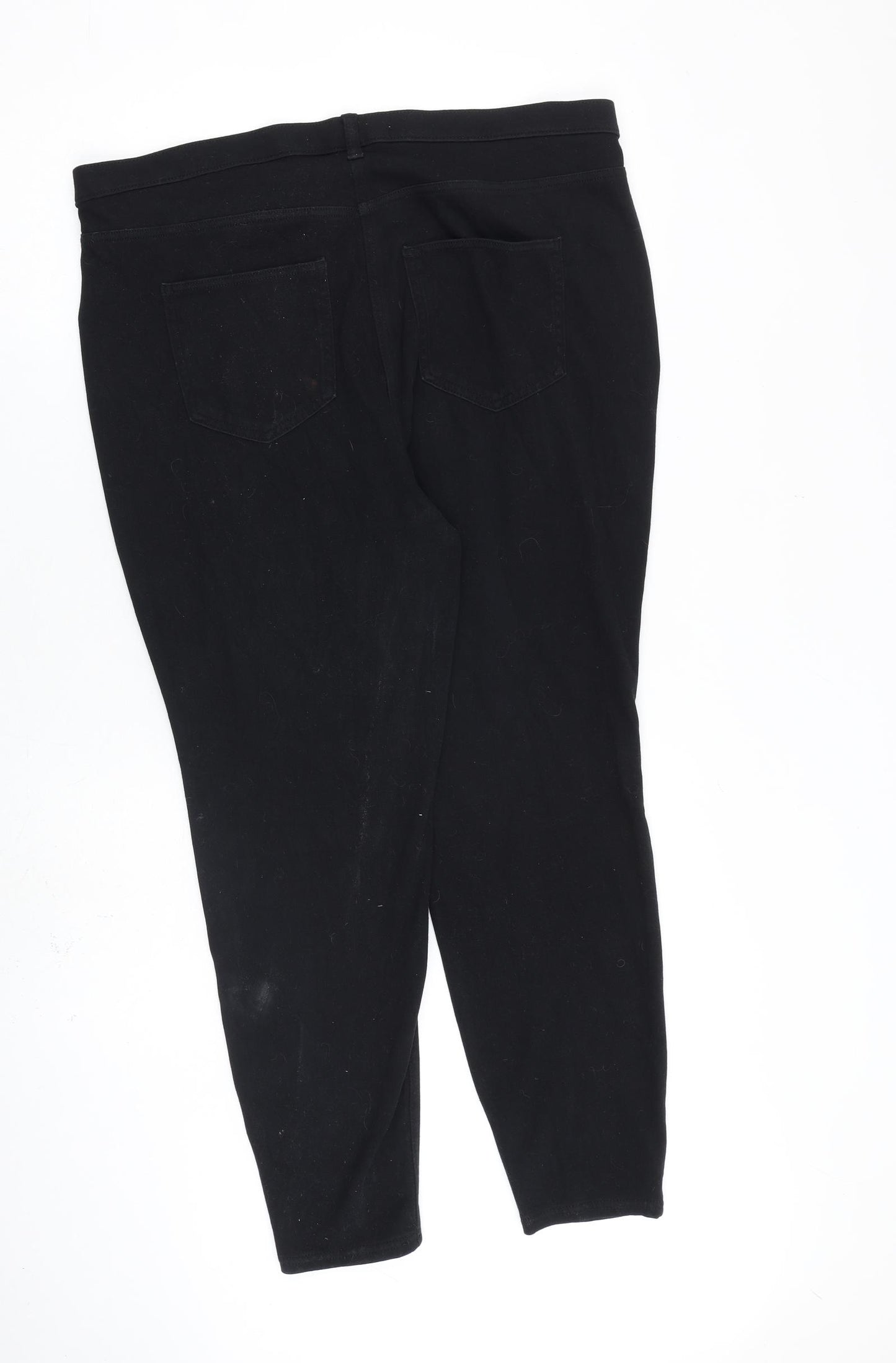 NEXT Womens Black Cotton Jegging Jeans Size 20 L27 in Regular