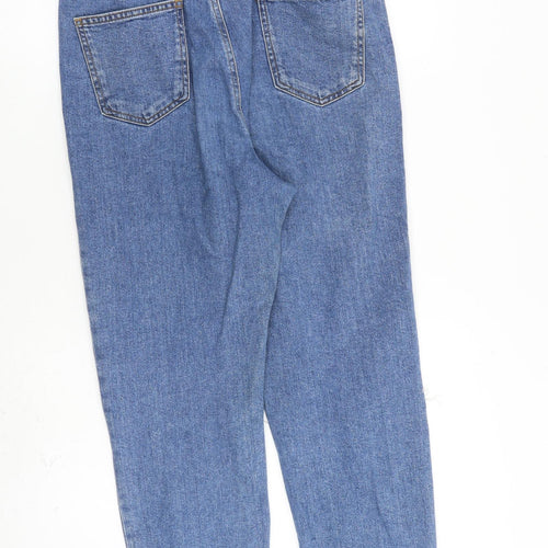 ASOS Womens Blue Cotton Straight Jeans Size 30 in L30 in Regular Zip