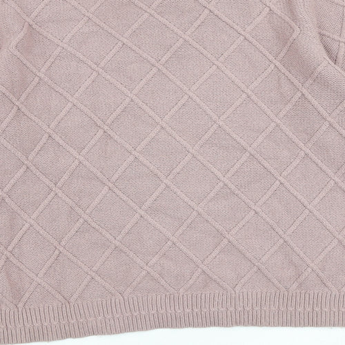 Fat Face Womens Pink Round Neck Cotton Pullover Jumper Size 12