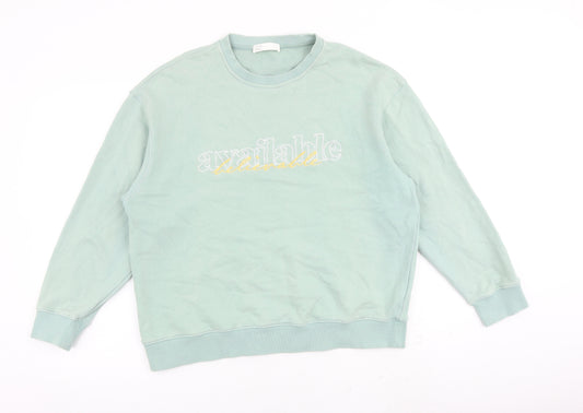 STYLE TANG Womens Green Polyester Pullover Sweatshirt Size M Pullover