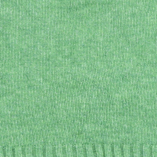 Marks and Spencer Womens Green V-Neck Polyamide Pullover Jumper Size M