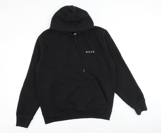 NICCE Mens Black Cotton Pullover Hoodie Size L