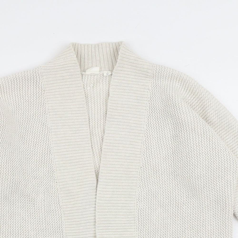 Gap Womens Ivory V-Neck 100% Cotton Cardigan Jumper Size S