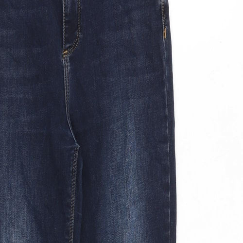 River Island Womens Blue Cotton Skinny Jeans Size 12 L25 in Regular Zip