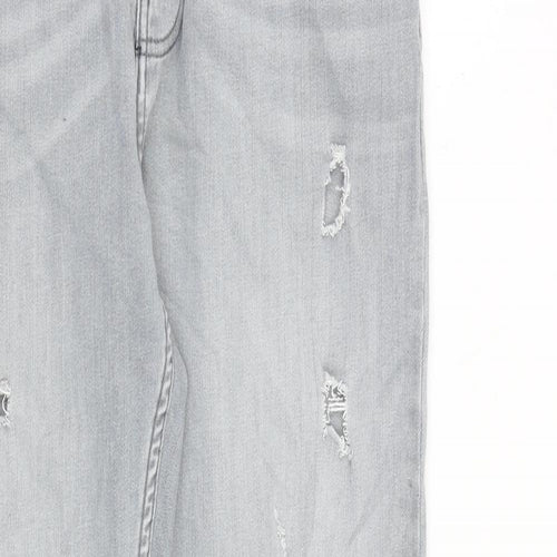 Burton Mens Grey Cotton Skinny Jeans Size 34 in L32 in Regular Zip