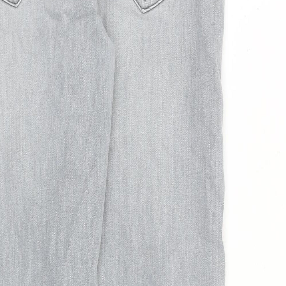 Burton Mens Grey Cotton Skinny Jeans Size 34 in L32 in Regular Zip
